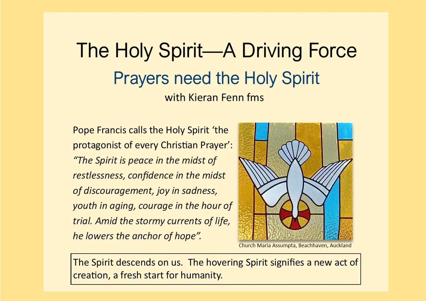 The Holy Spirit – A Driving Force