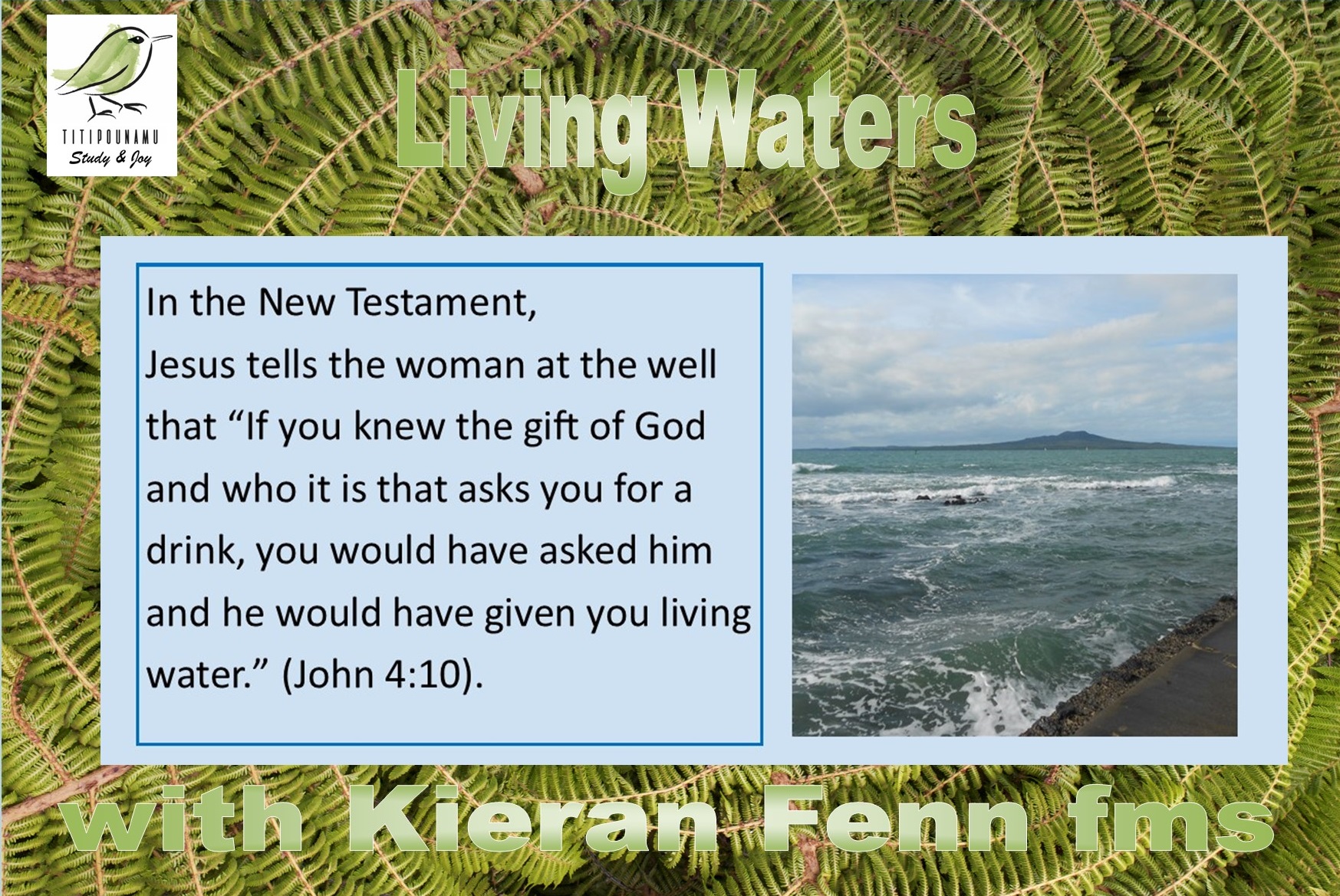 Read more about the article Muffin Talk on “Living Waters” with Kieran Fenn fms