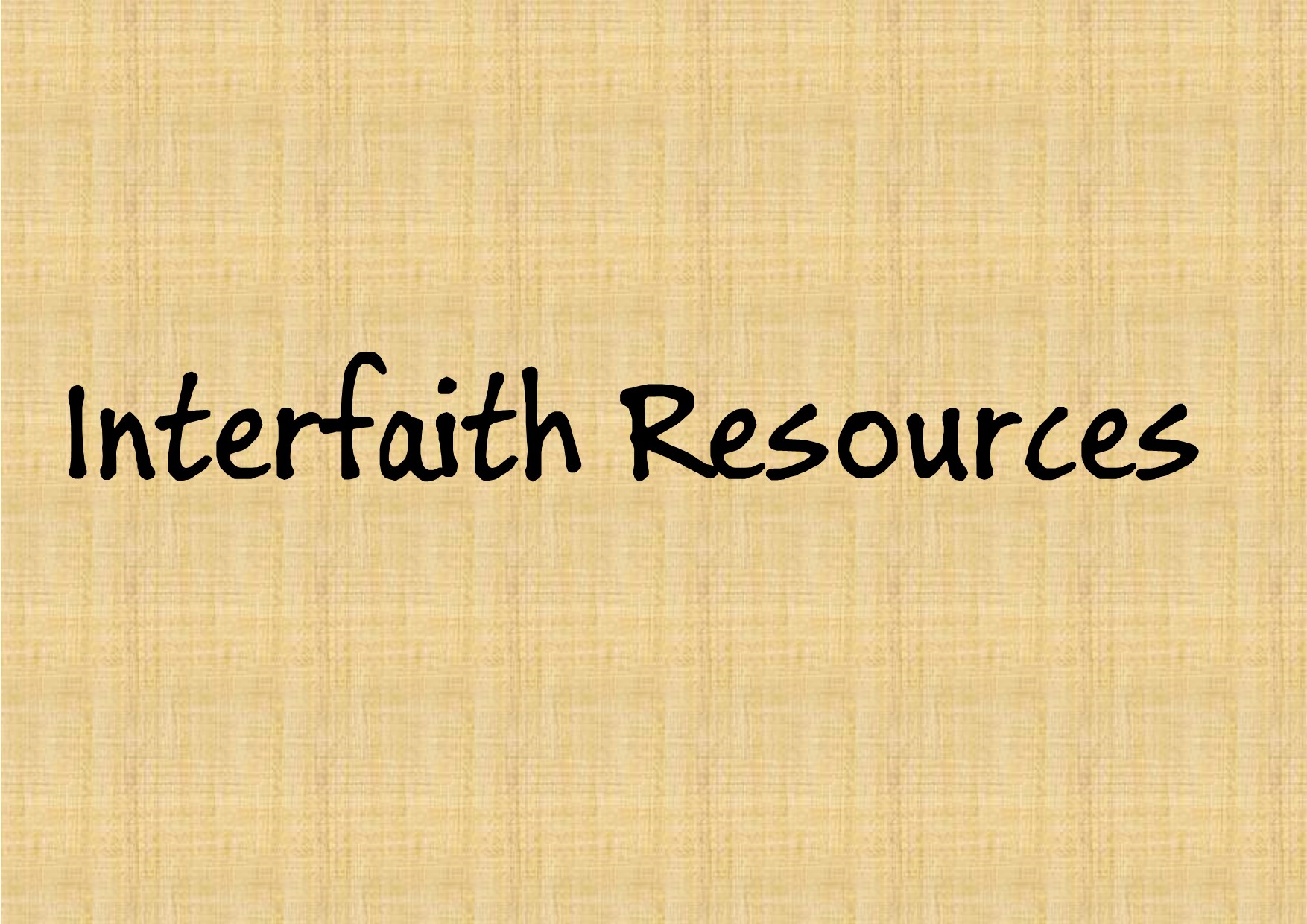 Read more about the article Interfaith Resources